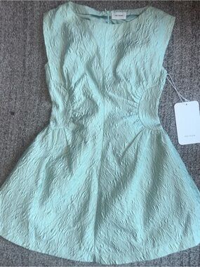 Heyson Mint Textured Fit & Flare Mini Dress